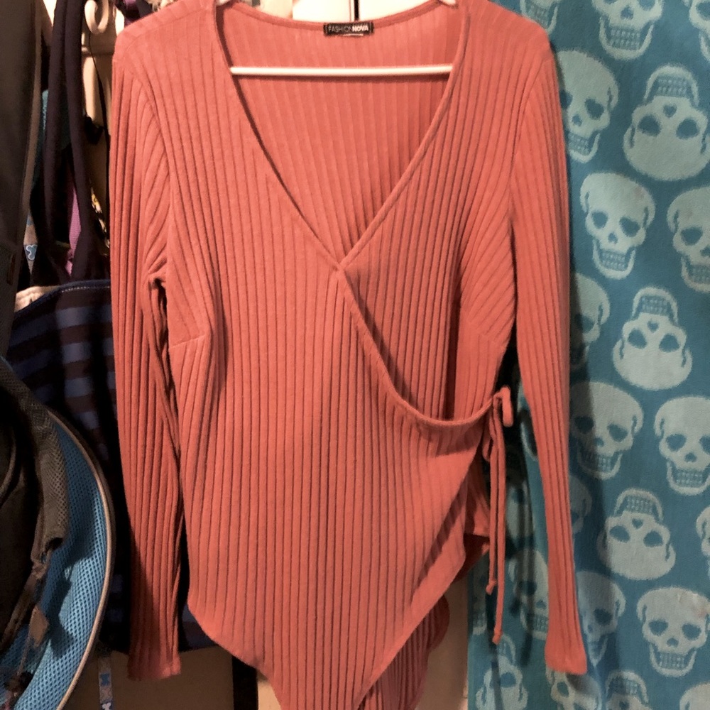 EUC Fashion nova Sweater Bodysuit, 2x.
